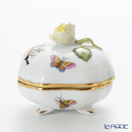 ヘレンド ロスチャイルドバード 06179-0-09 スクエアボックス（ローズ）