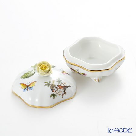 ヘレンド ロスチャイルドバード 06179-0-09 スクエアボックス（ローズ）