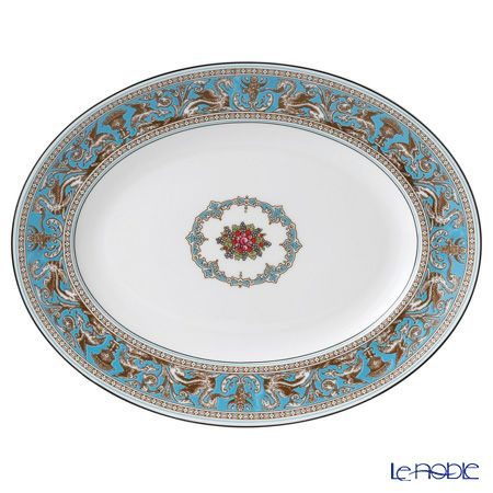 ウェッジウッド（Wedgwood） フロレンティーン ターコイズ 盛皿 オーバル 35cm