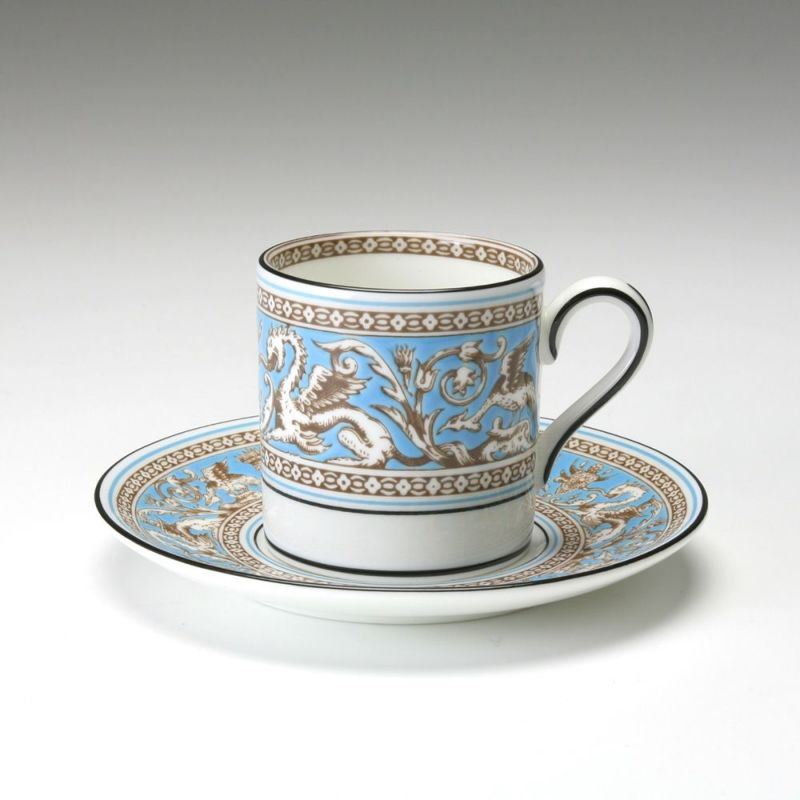 ウェッジウッド（Wedgwood） フロレンティーン ターコイズ コーヒーカップ＆ソーサー（ボンド）100ml