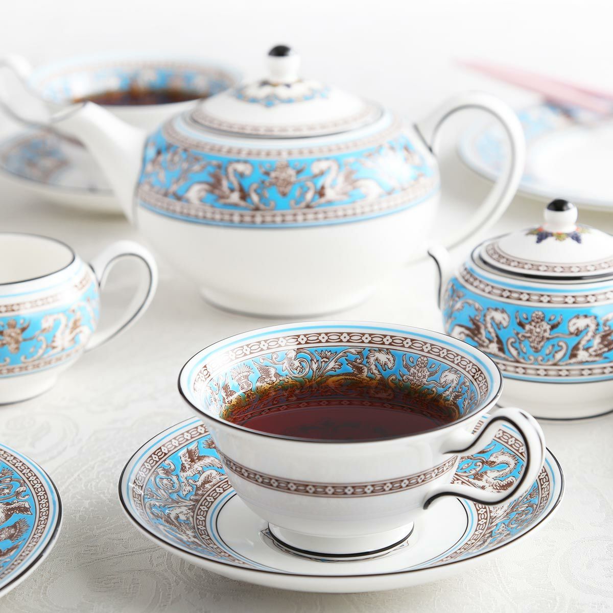 ウェッジウッド（Wedgwood） フロレンティーン ターコイズ ティーカップ＆ソーサー（ピオニー）200ml