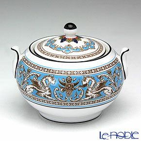 ウェッジウッド（Wedgwood） フロレンティーン ターコイズ シュガーボックス（ティー） L 9cm
