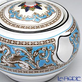 ウェッジウッド（Wedgwood） フロレンティーン ターコイズ シュガーボックス（ティー） L 9cm