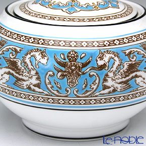 ウェッジウッド（Wedgwood） フロレンティーン ターコイズ シュガーボックス（ティー） L 9cm