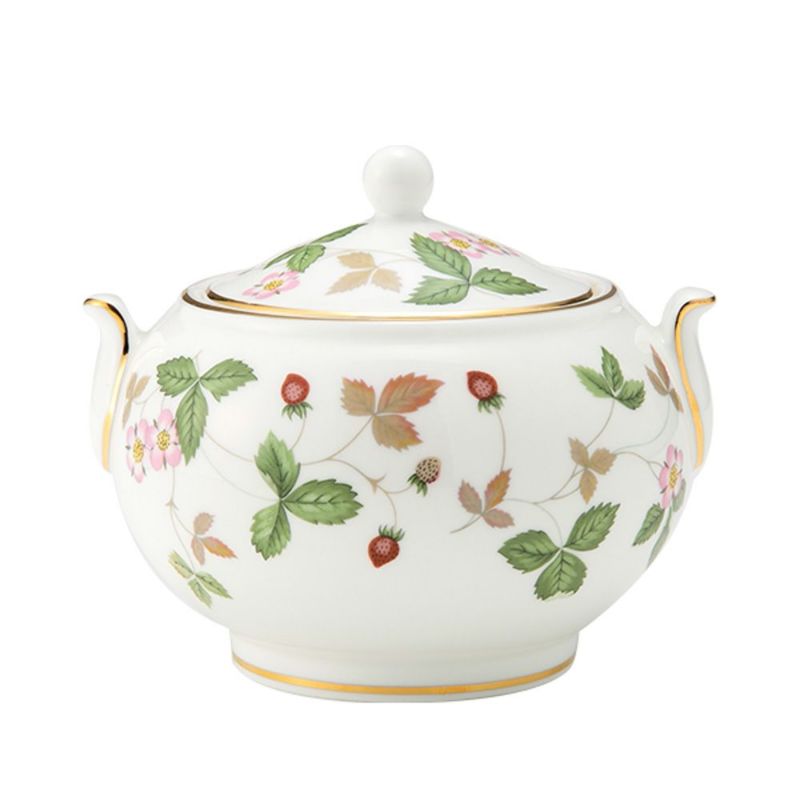 ウェッジウッド（Wedgwood） ワイルドストロベリー シュガーボックス（ティー） L 9cm