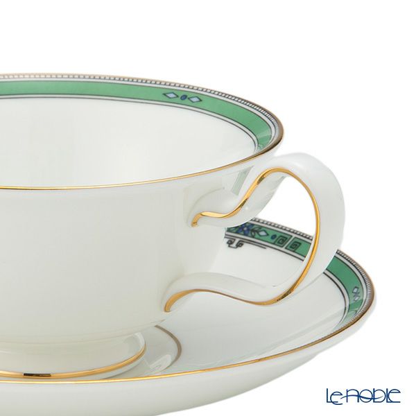 ウェッジウッド（Wedgwood） ジェイド ティーカップ＆ソーサー（ピオニー）