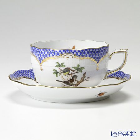 ヘレンド ロスチャイルドバード ブルースケール ROEB 00724-0-00 ティーカップ＆ソーサー 200ml