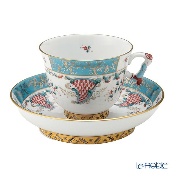 ヘレンド シノワズリ（中国趣味）トゥッピーニの角笛 TCA 03361-0-21 モーニングカップ＆ソーサー