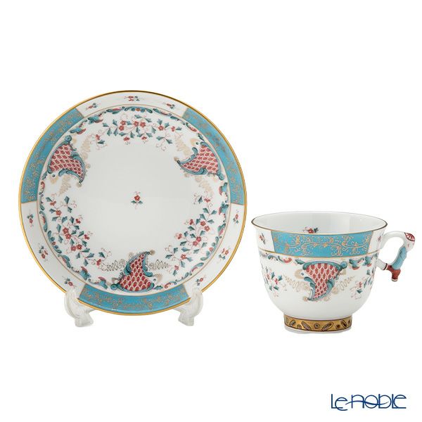 ヘレンド シノワズリ（中国趣味）トゥッピーニの角笛 TCA 03361-0-21 モーニングカップ＆ソーサー