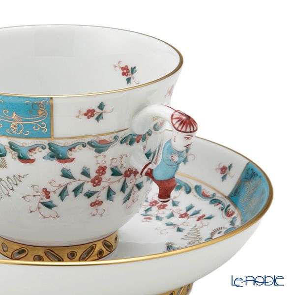 ヘレンド シノワズリ（中国趣味）トゥッピーニの角笛 TCA 03361-0-21 モーニングカップ＆ソーサー