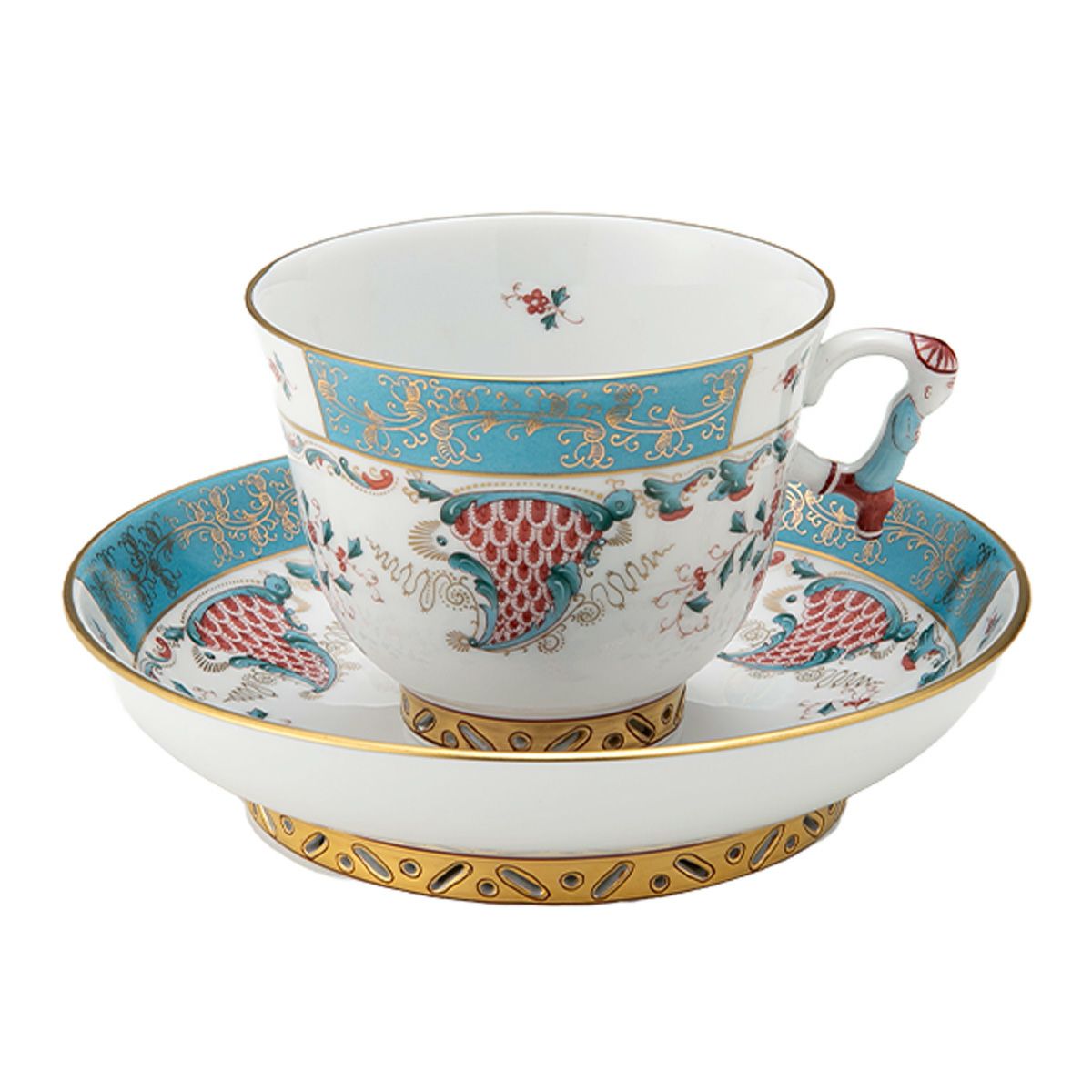 ヘレンド シノワズリ（中国趣味）トゥッピーニの角笛 TCA 03361-0-21 モーニングカップ＆ソーサー
