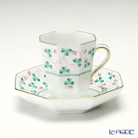 ヘレンド クローバー TC 04307-0-00 モカカップ＆ソーサー（オクタゴナル）