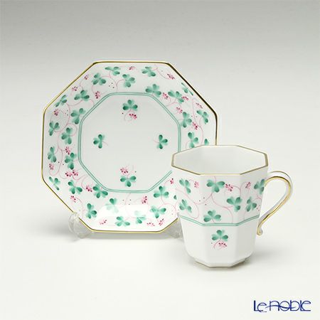 ヘレンド クローバー TC 04307-0-00 モカカップ＆ソーサー（オクタゴナル）