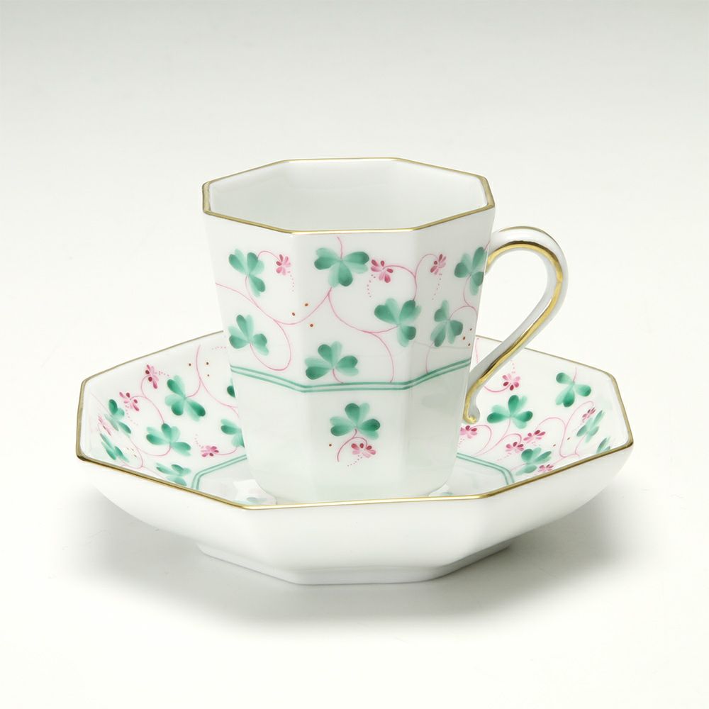 ヘレンド クローバー TC 04307-0-00 モカカップ＆ソーサー（オクタゴナル）