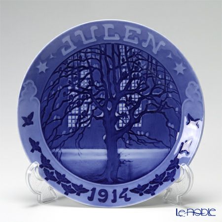 ロイヤルコペンハーゲン（Royal Copenhagen） イヤープレート 1914年／大正3年 「木にとまるすずめ」