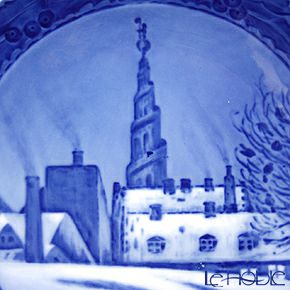 ロイヤルコペンハーゲン（Royal Copenhagen） イヤープレート 1917年／大正6年 「我が主の教会の塔」