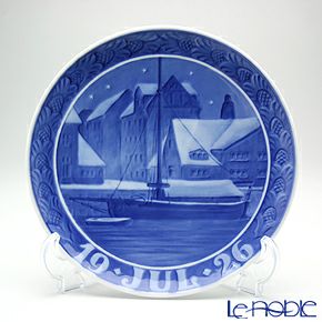 ロイヤルコペンハーゲン（Royal Copenhagen） イヤープレート 1926年／昭和1年 「クリスチャンハウン運河」