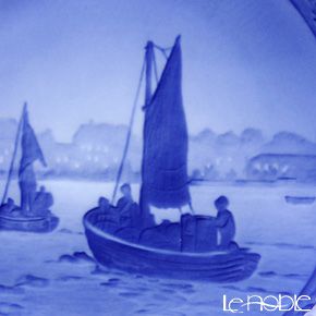 ロイヤルコペンハーゲン（Royal Copenhagen） イヤープレート 1930年／昭和5年 「漁船」