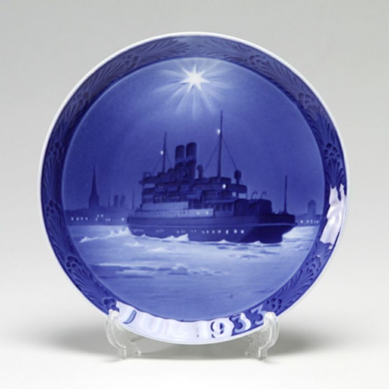 ロイヤルコペンハーゲン（Royal Copenhagen） イヤープレート 1933年／昭和8年 「大バルトを渡るフェリー」