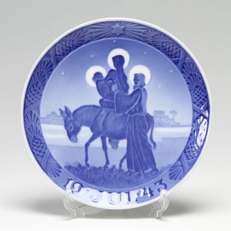 ロイヤルコペンハーゲン（Royal Copenhagen） イヤープレート 1943年／昭和18年 「エジプトへはばたく聖家族」