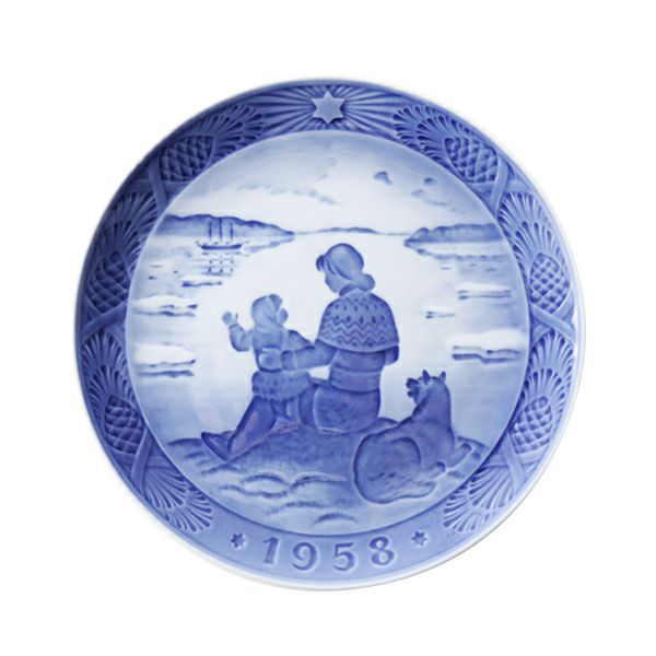 ロイヤルコペンハーゲン（Royal Copenhagen） イヤープレート 1958年／昭和33年 「グリーンランドの陽射し」
