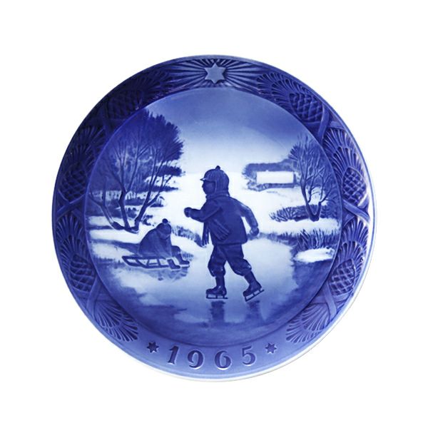 ロイヤルコペンハーゲン（Royal Copenhagen） イヤープレート 1965年／昭和40年 「小さなスケーター」