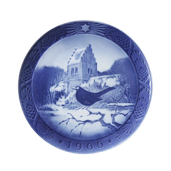 ロイヤルコペンハーゲン（Royal Copenhagen） イヤープレート 1966年／昭和41年 「教会の黒鳥」