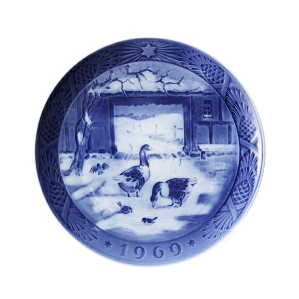 ロイヤルコペンハーゲン（Royal Copenhagen） イヤープレート 1969年／昭和44年 「古い農家の庭」