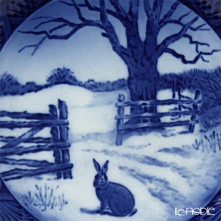 ロイヤルコペンハーゲン（Royal Copenhagen） イヤープレート 1971年／昭和46年 「冬の野うさぎ」