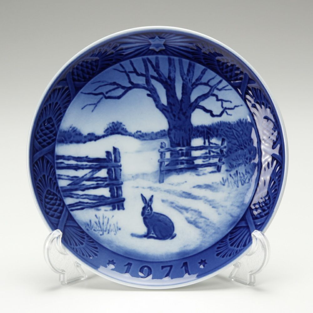 ロイヤルコペンハーゲン（Royal Copenhagen） イヤープレート 1971年／昭和46年 「冬の野うさぎ」