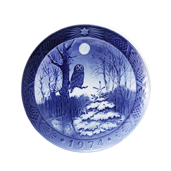 ロイヤルコペンハーゲン（Royal Copenhagen） イヤープレート 1974年／昭和49年 「冬の夕暮れ」