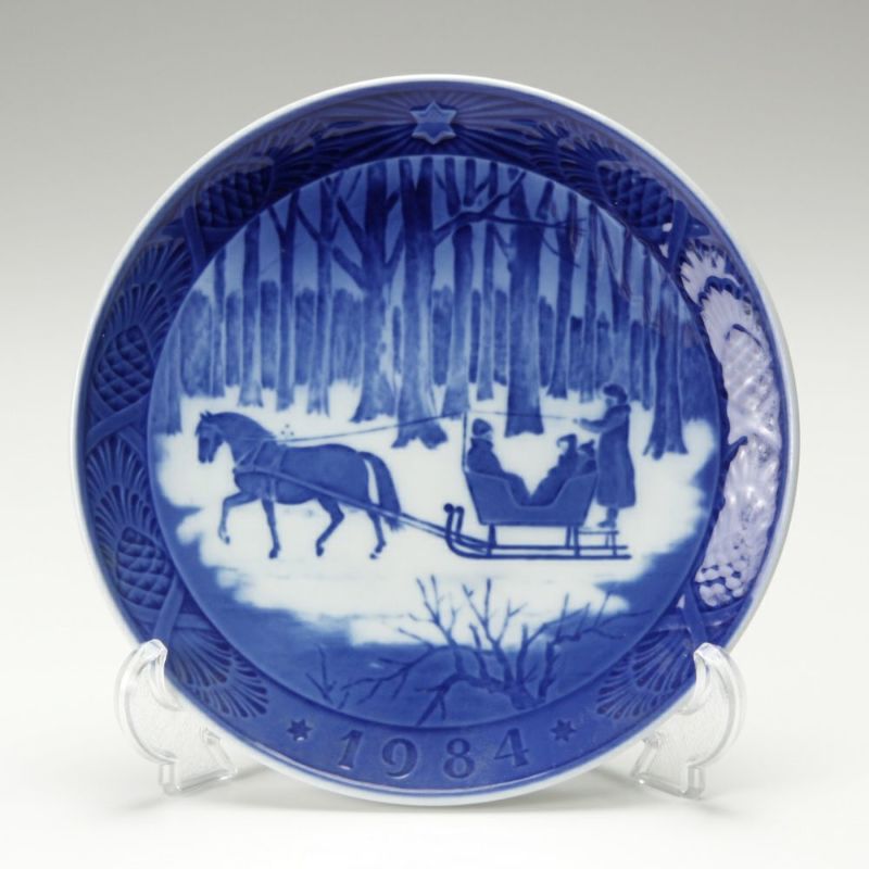 ロイヤルコペンハーゲン（Royal Copenhagen） イヤープレート 1984年／昭和59年 「ジングルベル」