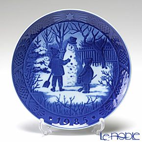 ロイヤルコペンハーゲン（Royal Copenhagen） イヤープレート 1985年／昭和60年 「雪だるま」