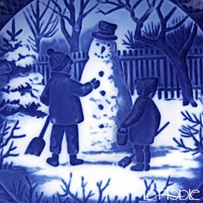 ロイヤルコペンハーゲン（Royal Copenhagen） イヤープレート 1985年／昭和60年 「雪だるま」