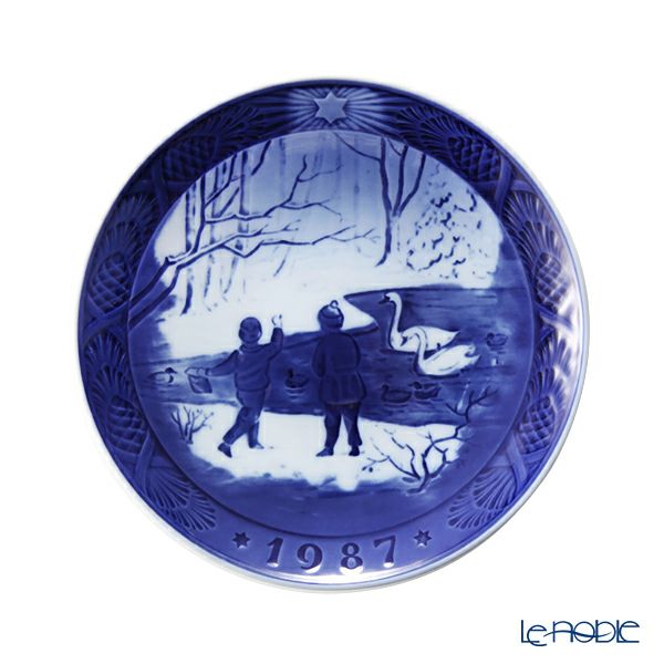 ロイヤルコペンハーゲン（Royal Copenhagen） イヤープレート 1987年／昭和62年 「冬鳥」