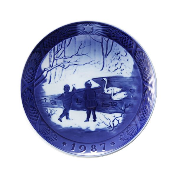 ロイヤルコペンハーゲン（Royal Copenhagen） イヤープレート 1987年／昭和62年 「冬鳥」