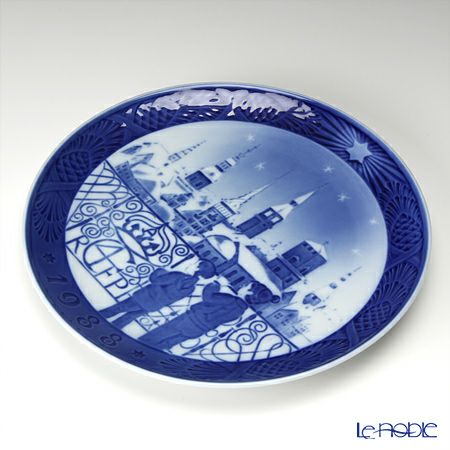 ロイヤルコペンハーゲン（Royal Copenhagen） イヤープレート 1988年／昭和63年 「コペンハーゲンのクリスマスイブ」