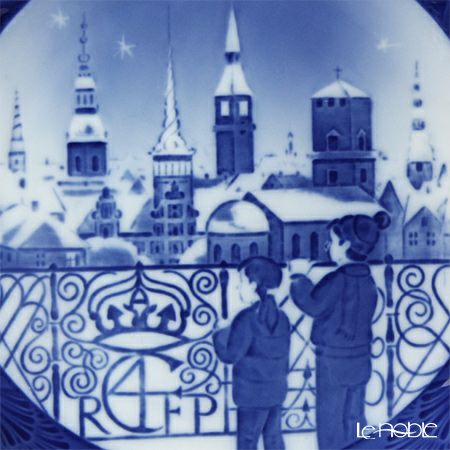 ロイヤルコペンハーゲン（Royal Copenhagen） イヤープレート 1988年／昭和63年 「コペンハーゲンのクリスマスイブ」