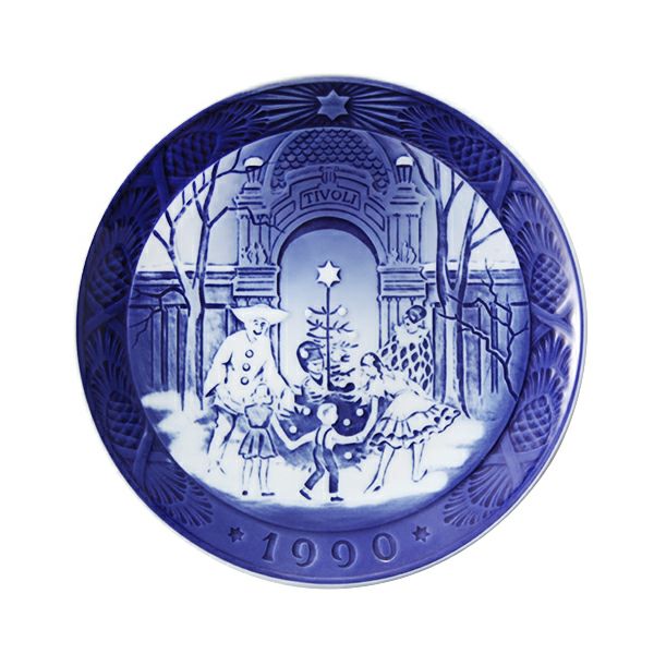 ロイヤルコペンハーゲン（Royal Copenhagen） イヤープレート 1990年／平成2年 「チボリのクリスマス」