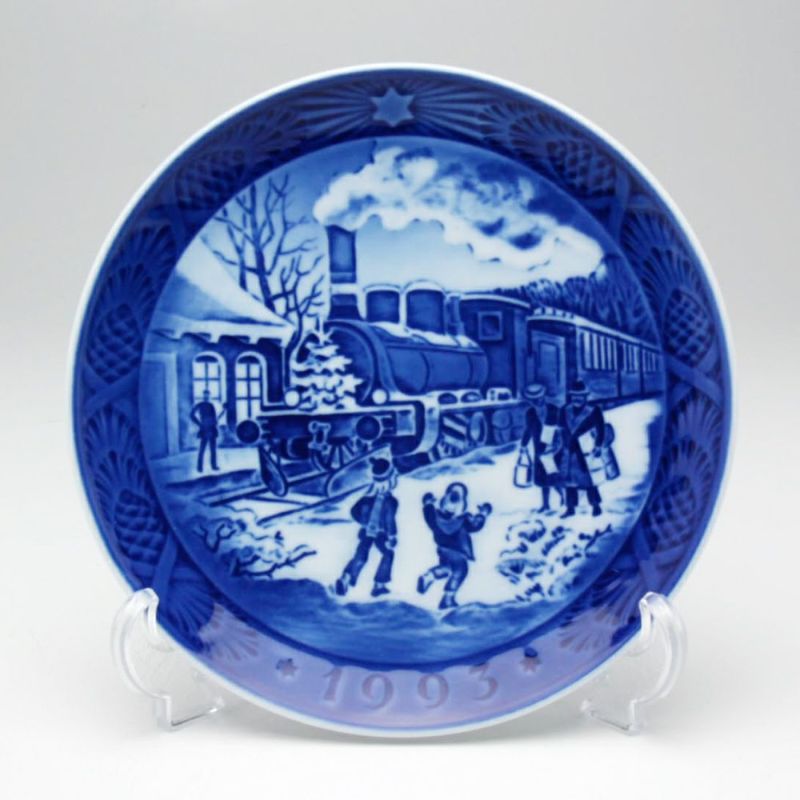 ロイヤルコペンハーゲン（Royal Copenhagen） イヤープレート 1993年／平成5年 「クリスマスのお客様」