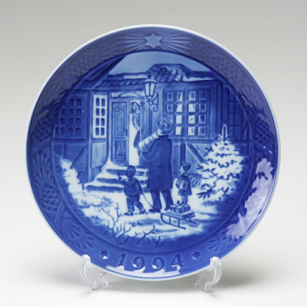 ロイヤルコペンハーゲン（Royal Copenhagen） イヤープレート 1994年／平成6年 「お父さんとお買い物」