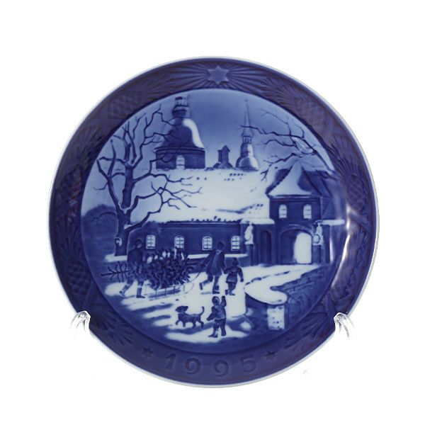ロイヤルコペンハーゲン（Royal Copenhagen） イヤープレート 1995年／平成7年 「マナーハウスでのクリスマス」