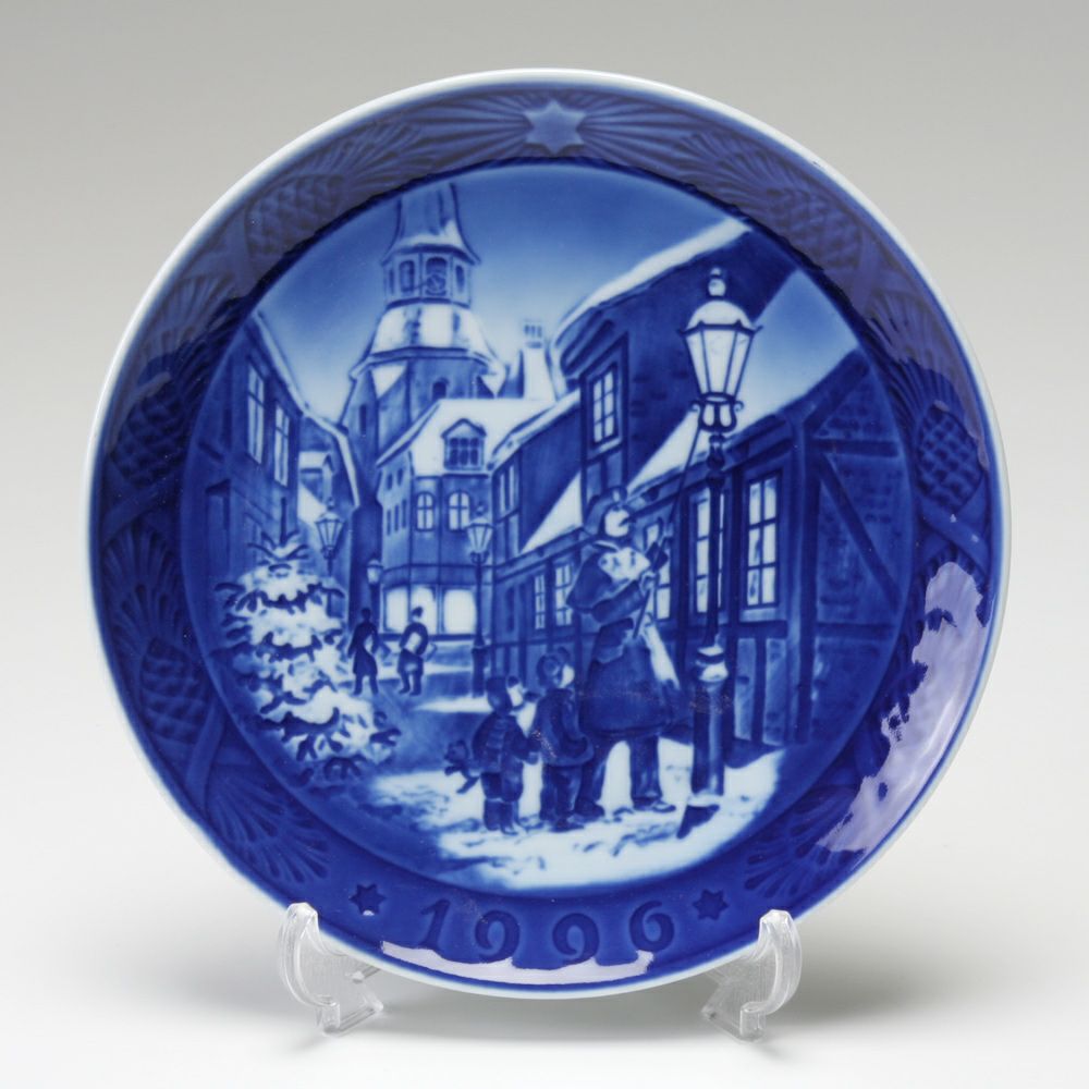 ロイヤルコペンハーゲン（Royal Copenhagen） イヤープレート 1996年／平成8年 「街灯をともす頃」