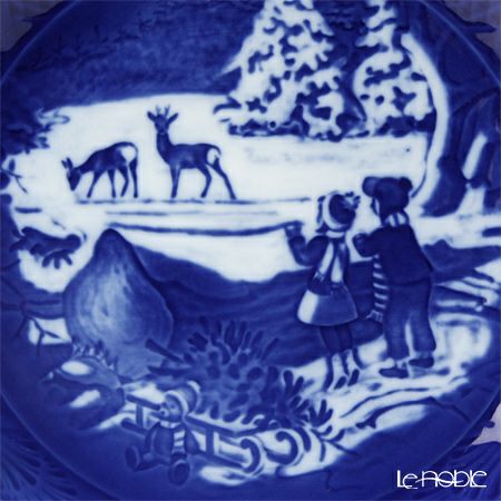 ロイヤルコペンハーゲン（Royal Copenhagen） イヤープレート 2002年／平成14年 「Winter in the Forest」