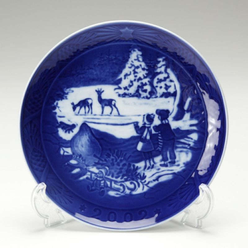 ロイヤルコペンハーゲン（Royal Copenhagen） イヤープレート 2002年／平成14年 「Winter in the Forest」
