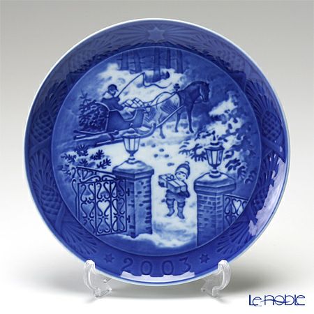 ロイヤルコペンハーゲン（Royal Copenhagen） イヤープレート 2003年／平成15年 「Seasons Greetings」