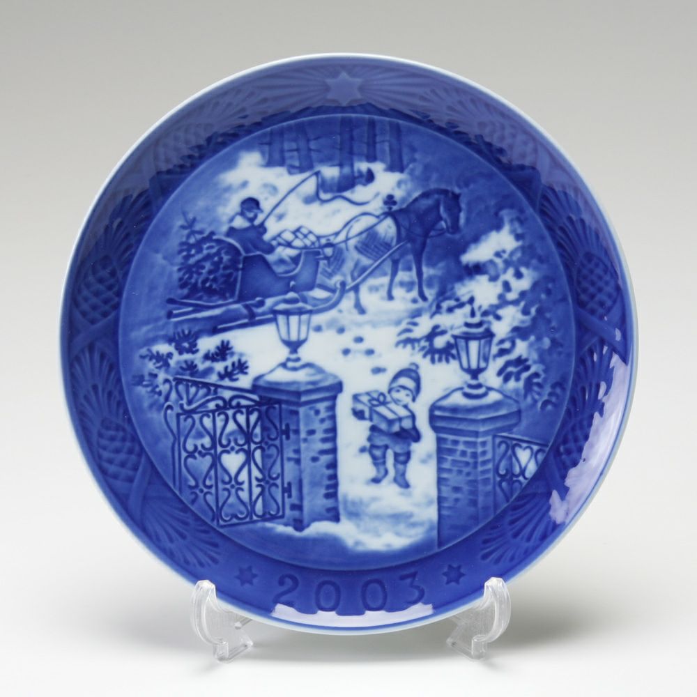 ロイヤルコペンハーゲン（Royal Copenhagen） イヤープレート 2003年／平成15年 「Seasons Greetings」