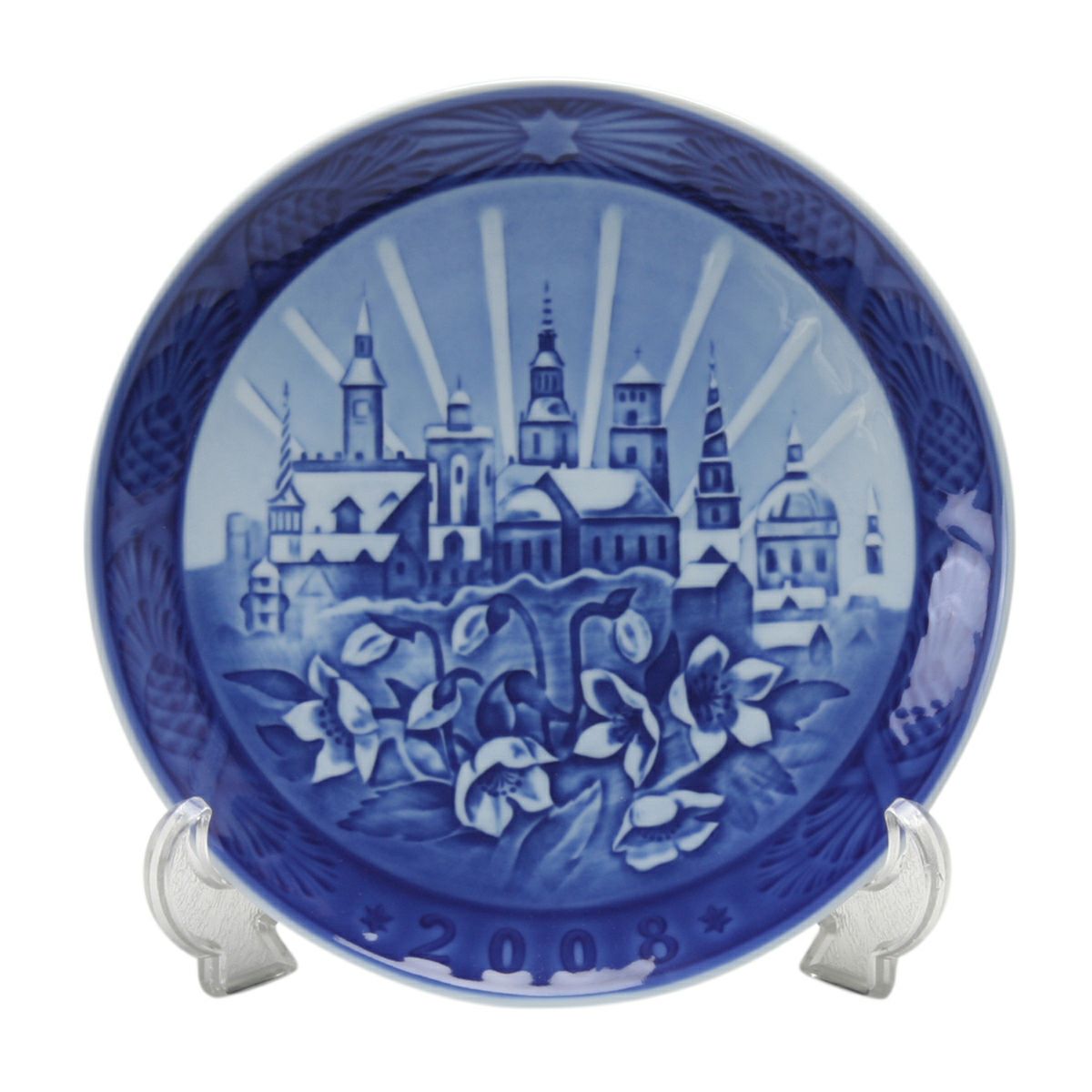 ロイヤルコペンハーゲン（Royal Copenhagen） イヤープレート 2008年／平成20年 「Copenhagen Christmas」