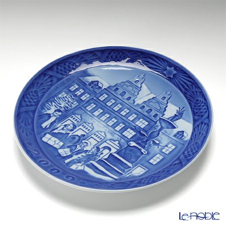 ロイヤルコペンハーゲン（Royal Copenhagen） イヤープレート 2009年／平成21年 「Christmas at Amagertorv」