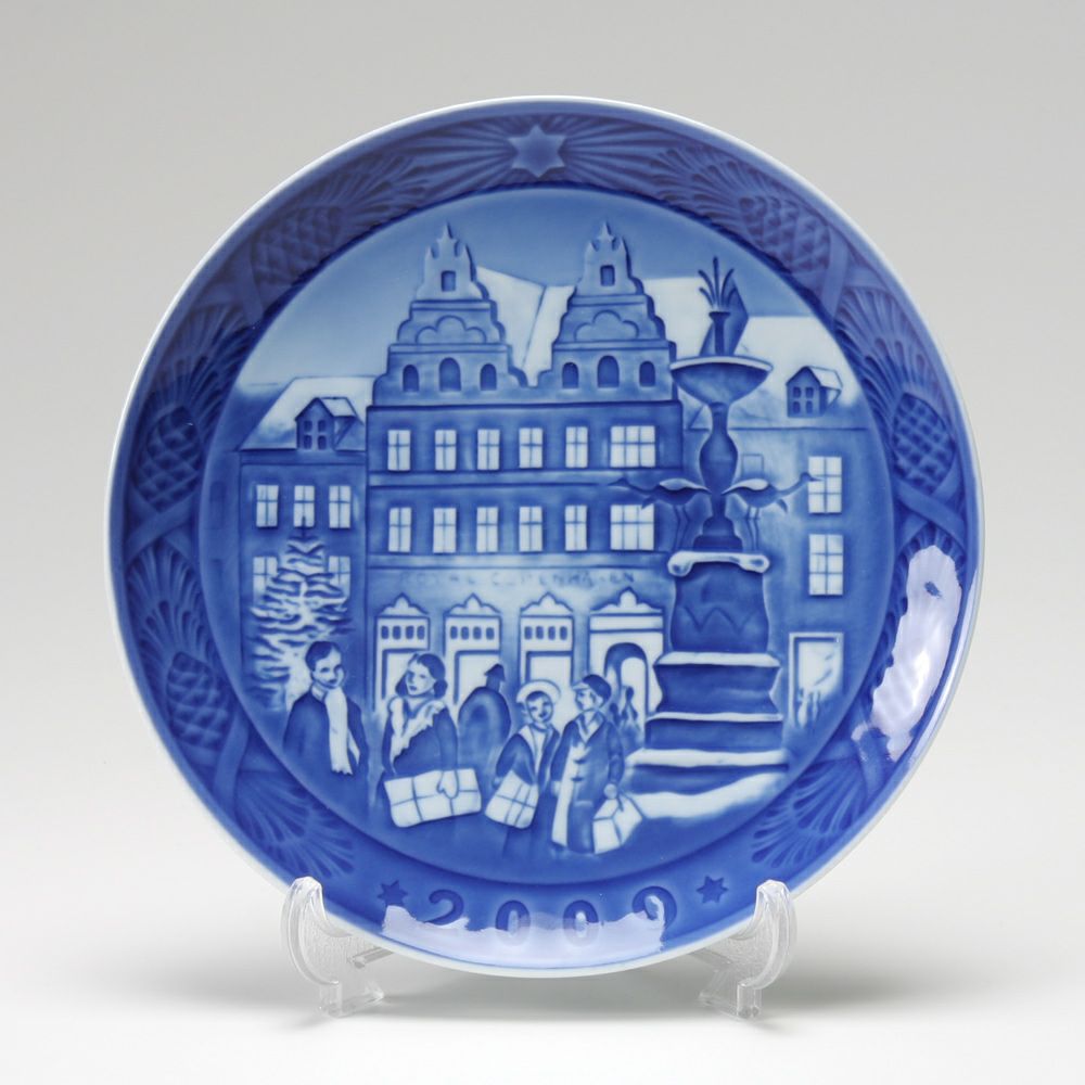 ロイヤルコペンハーゲン（Royal Copenhagen） イヤープレート 2009年／平成21年 「Christmas at Amagertorv」